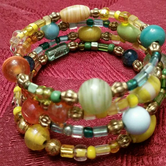 Assorted Wire Wrap Bracelets and Leather wrap Bracelets-Scroll Down to View some - Picture 12 of 12